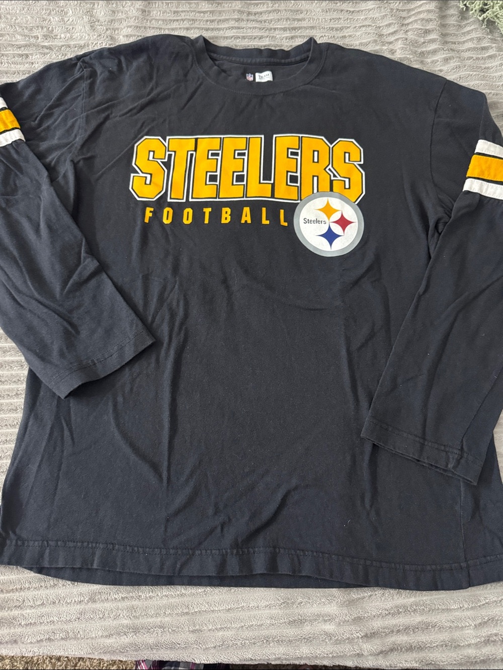 Team Apparel Black NFL Tag Cotton Tee